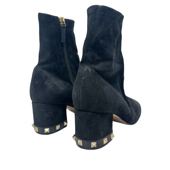 Valentino Garavani Rockstud‎ Boots Booties Suede Black Size 36.5 US 6.5 - Picture 7 of 16